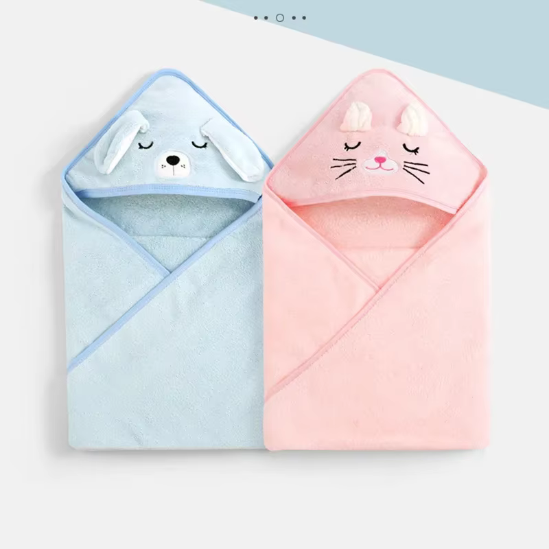 Serviettes de bain pour bébé en forme d'animaux de dessin animé