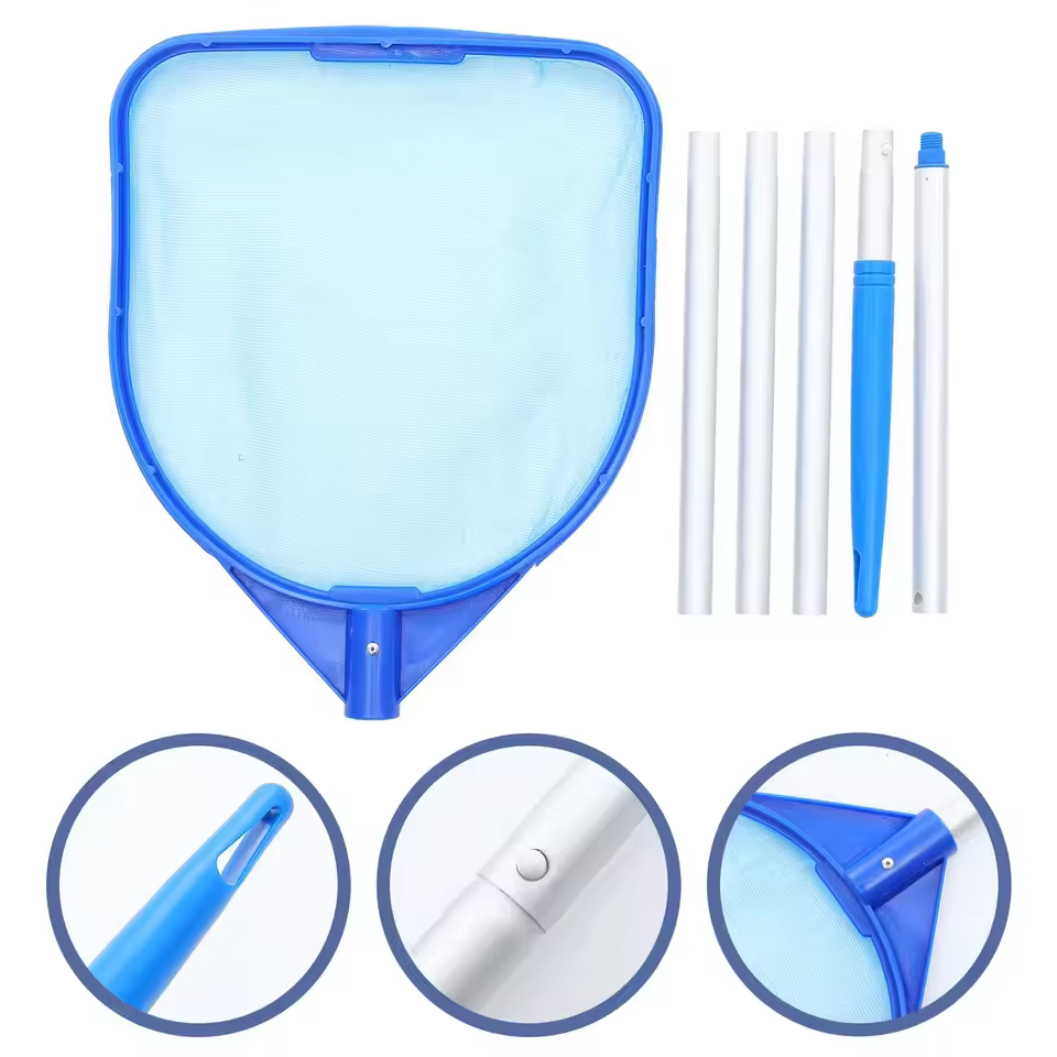 Écumoire de piscine robuste avec 5 tiges de connexion