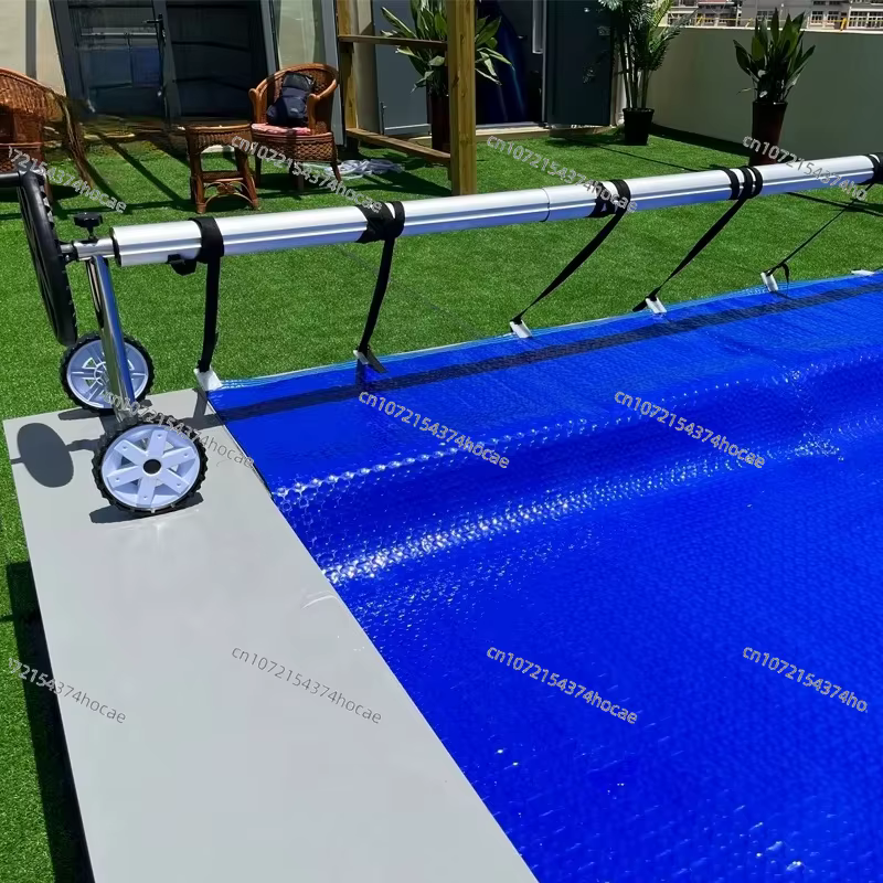 Bobine de couverture solaire de piscine au sol