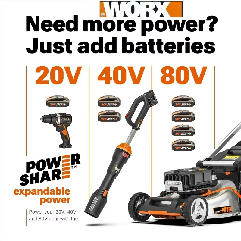 Batterie lithium-ion de remplacement originale WORX 20V 6000mAh/8000mAh, pour tous les outils électriques WA3551 WA3551.1 WA3553 WA3641 WX373.