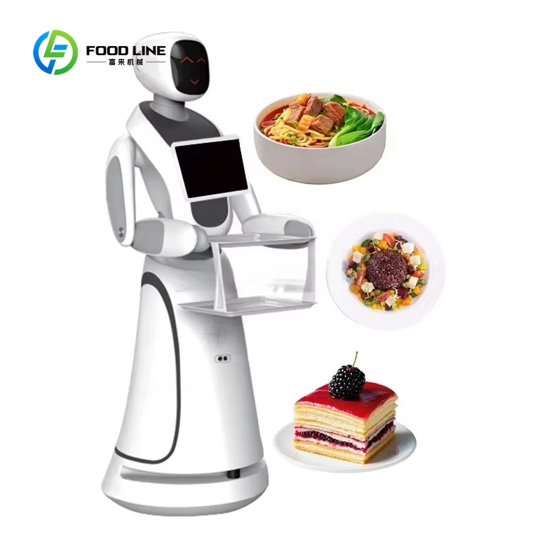 Robot humanoïde intelligent électrique commercial personnalisé / Robot de livraison de nourriture pour restaurant