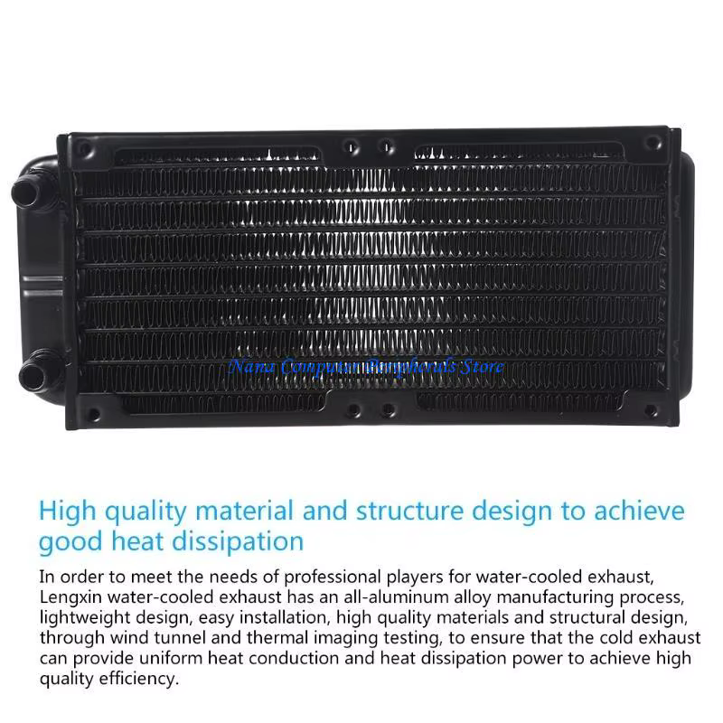 Radiateur refroidissement à eau pour ordinateur, 80mm, 10 tubes, filetage femelle G1/4, Dissipation thermique, F68C