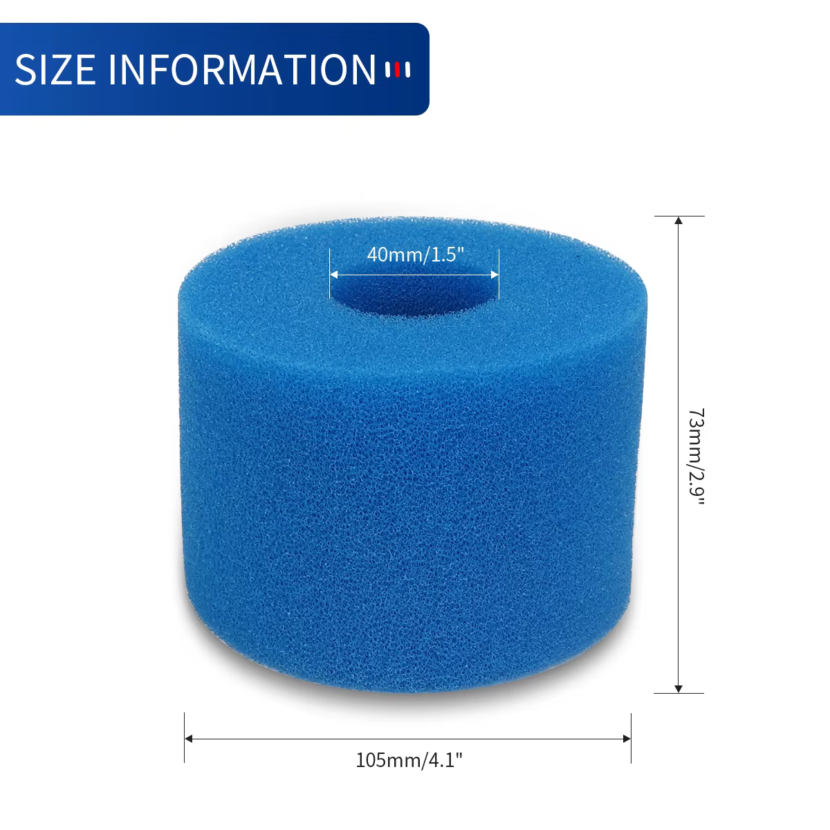 Intex-Filtre de piscine en mousse lavable et réutilisable