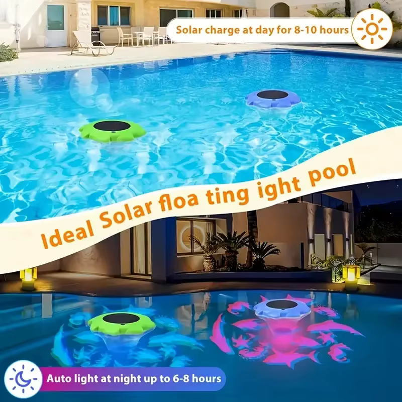 Lampe solaire pour piscine