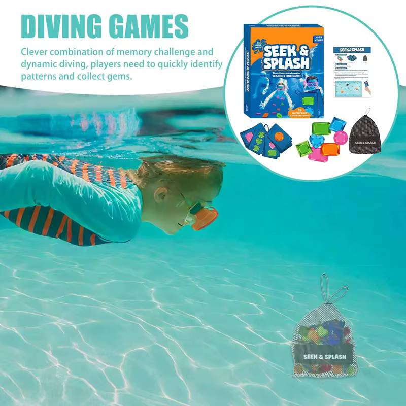 Le jeu d'aventure sous-marine ultime : jouets de plongée colorés avec gemmes