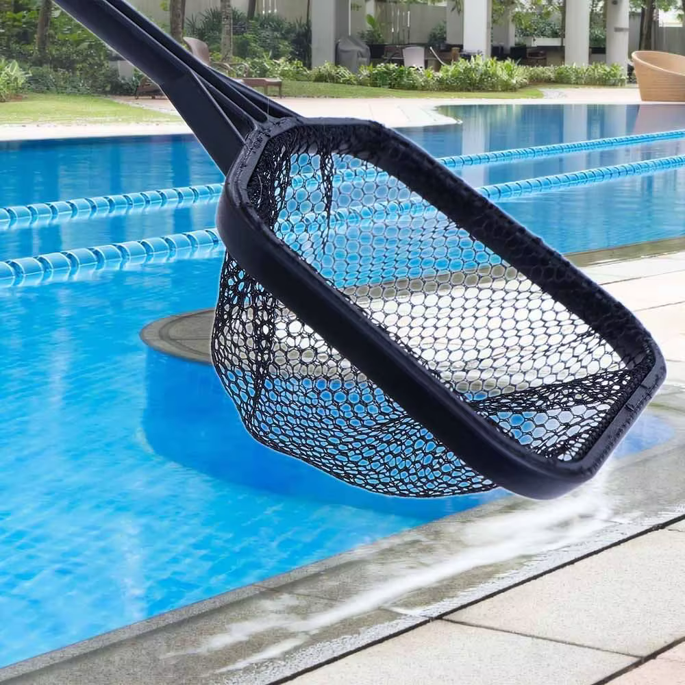 Accessoires de nettoyage de piscine : Épuisette à feuilles professionnelle en maille
