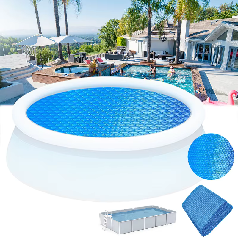 Couverture solaire ronde anti-poussière pour piscine