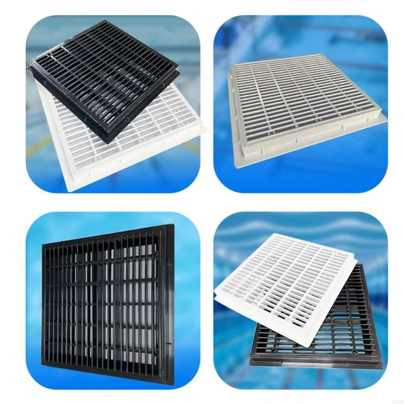 Couvercle vidange principal piscine carré en plastique ABS