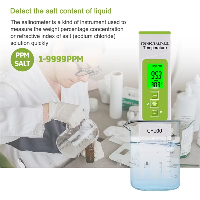 Testeur numérique de qualité de l'eau de mer 5 en 1