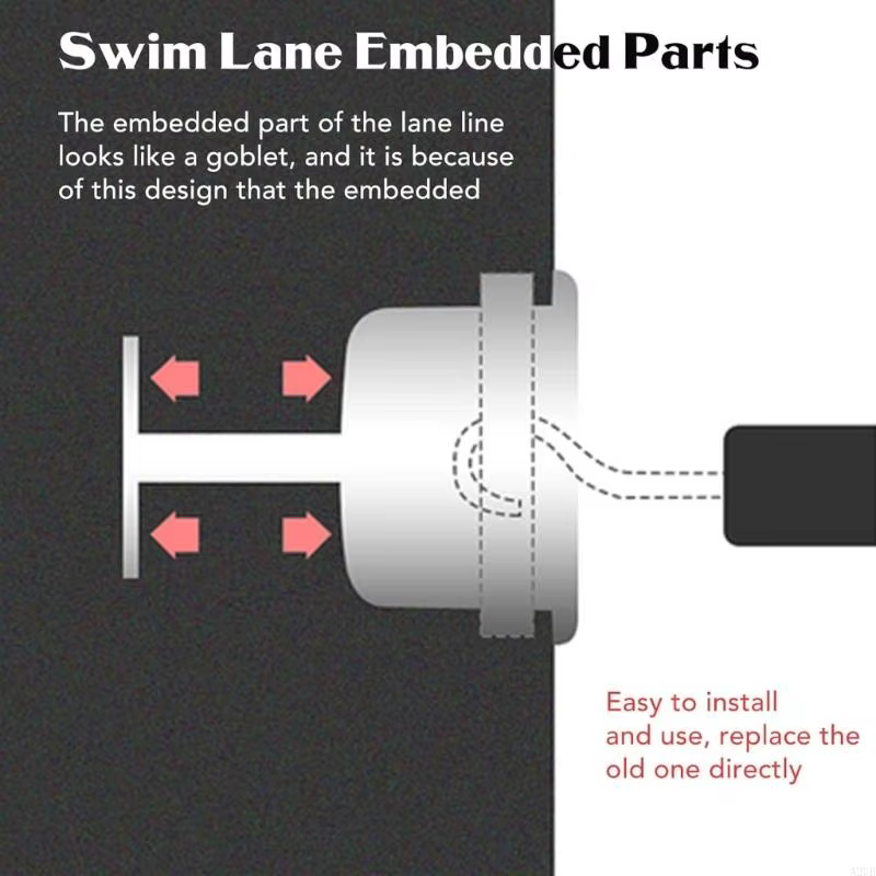 Alignement en acier inoxydable renforcé pour l'alignement ligne du flotteur piscine stabilité A2ub