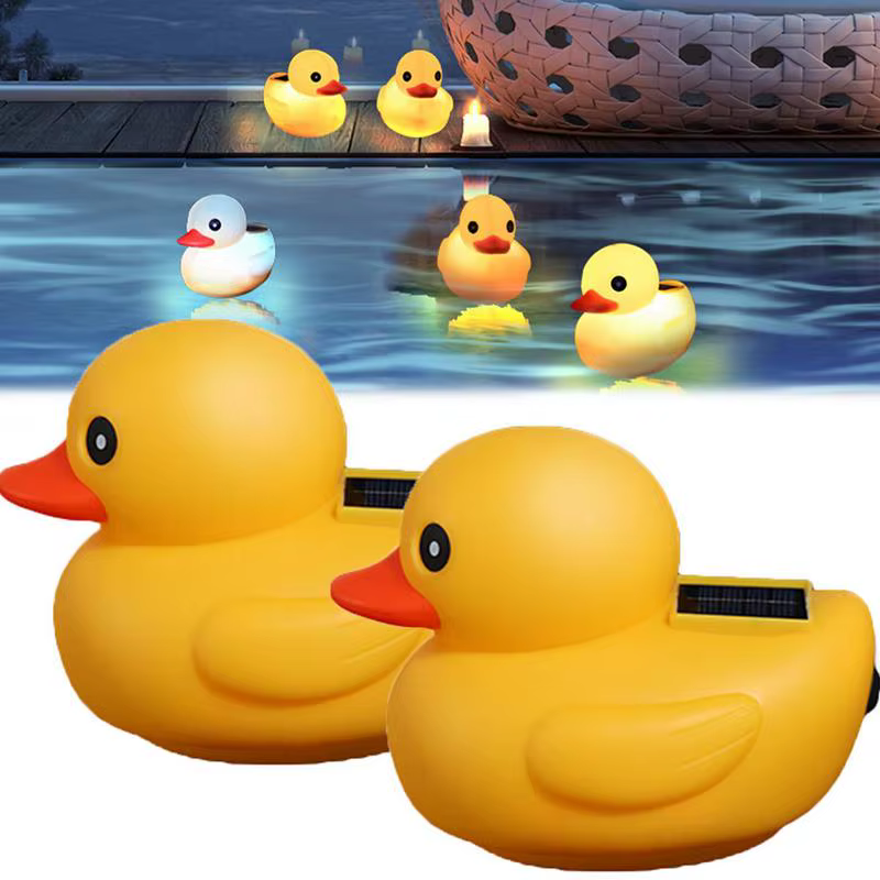 Lampe Solaire Flottante en Forme de Canard, Éclairage de Piscine
