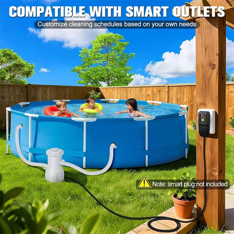 Pompe de circulation pour piscine de 300 gallons, système de filtration complet avec filtre à tuyau pour piscine gonflable hors sol