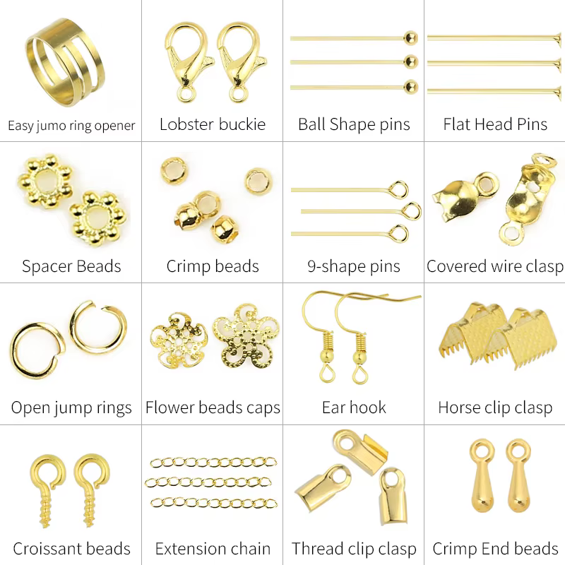 Chaîne en alliage d'acier inoxydable, matériaux de fabrication de bijoux, fermoir de boîte pour fournitures de fabrication de bracelets, boucles d'oreilles, bijoux et accessoires
