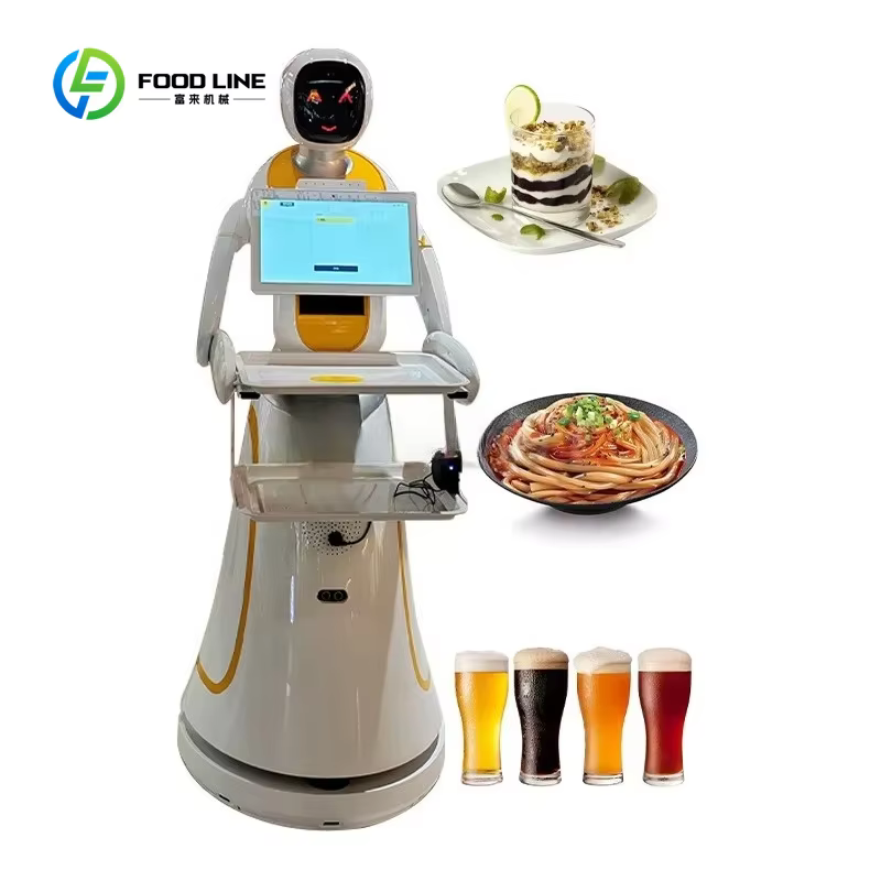 Robot humanoïde intelligent électrique commercial personnalisé / Robot de livraison de nourriture pour restaurant