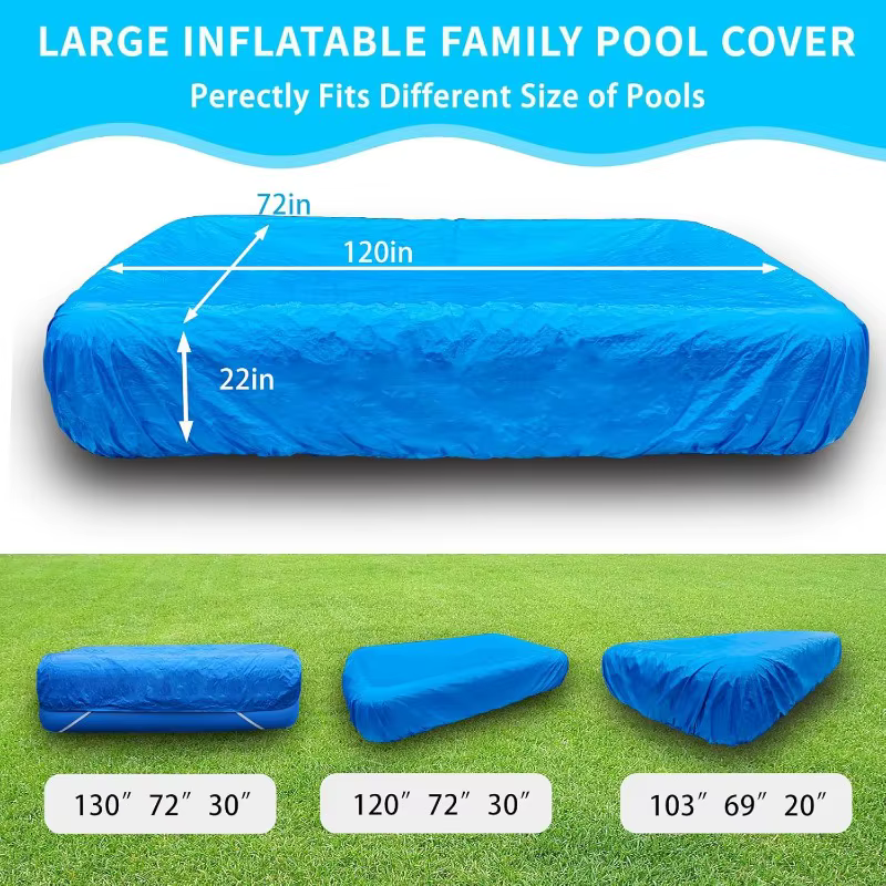 Couverture de piscine rectangulaire gonflable 103x69 pouces