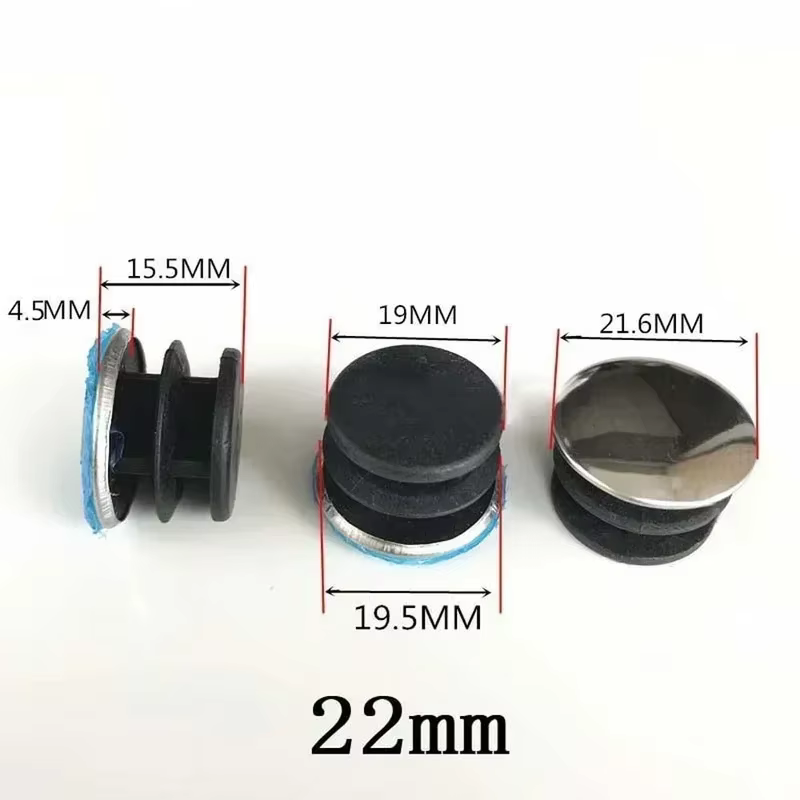Bouchons de tuyaux ronds en acier inoxydable, embouts d'obturation, bouchons d'insertion, accessoires de meubles, diamètre 16 20 22 25 40 50 60mm