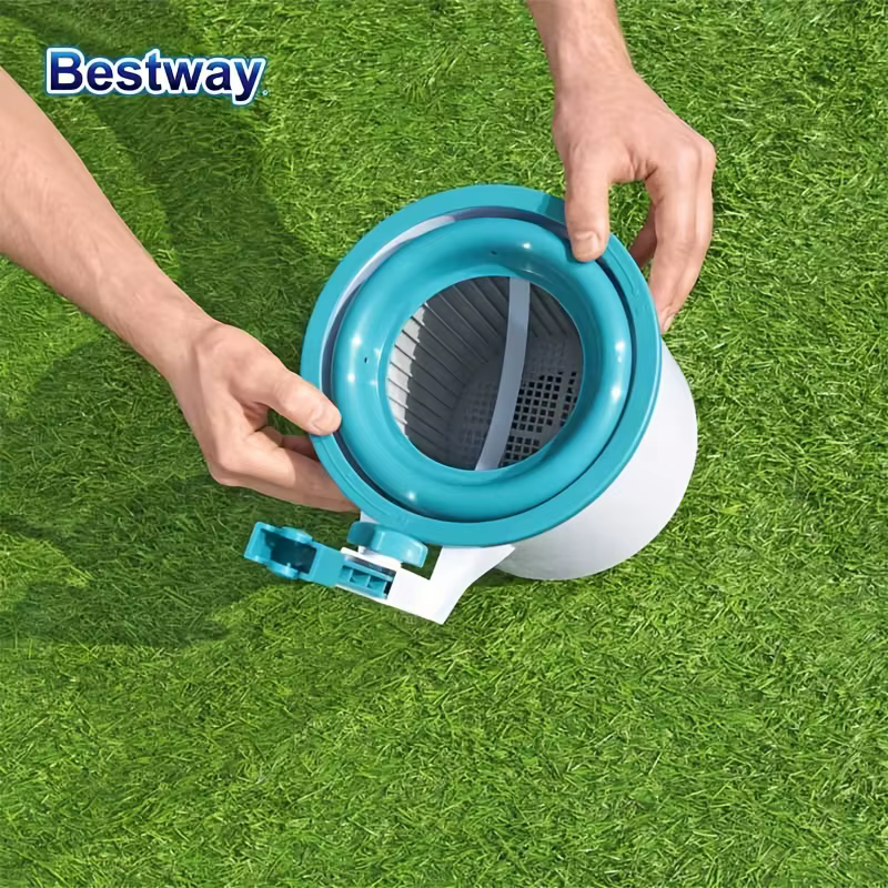 Bestway 58233 800 GPH nettoyeur de débris d'écumoire de Surface de piscine hors sol avec installation rapide et hauteur réglable
