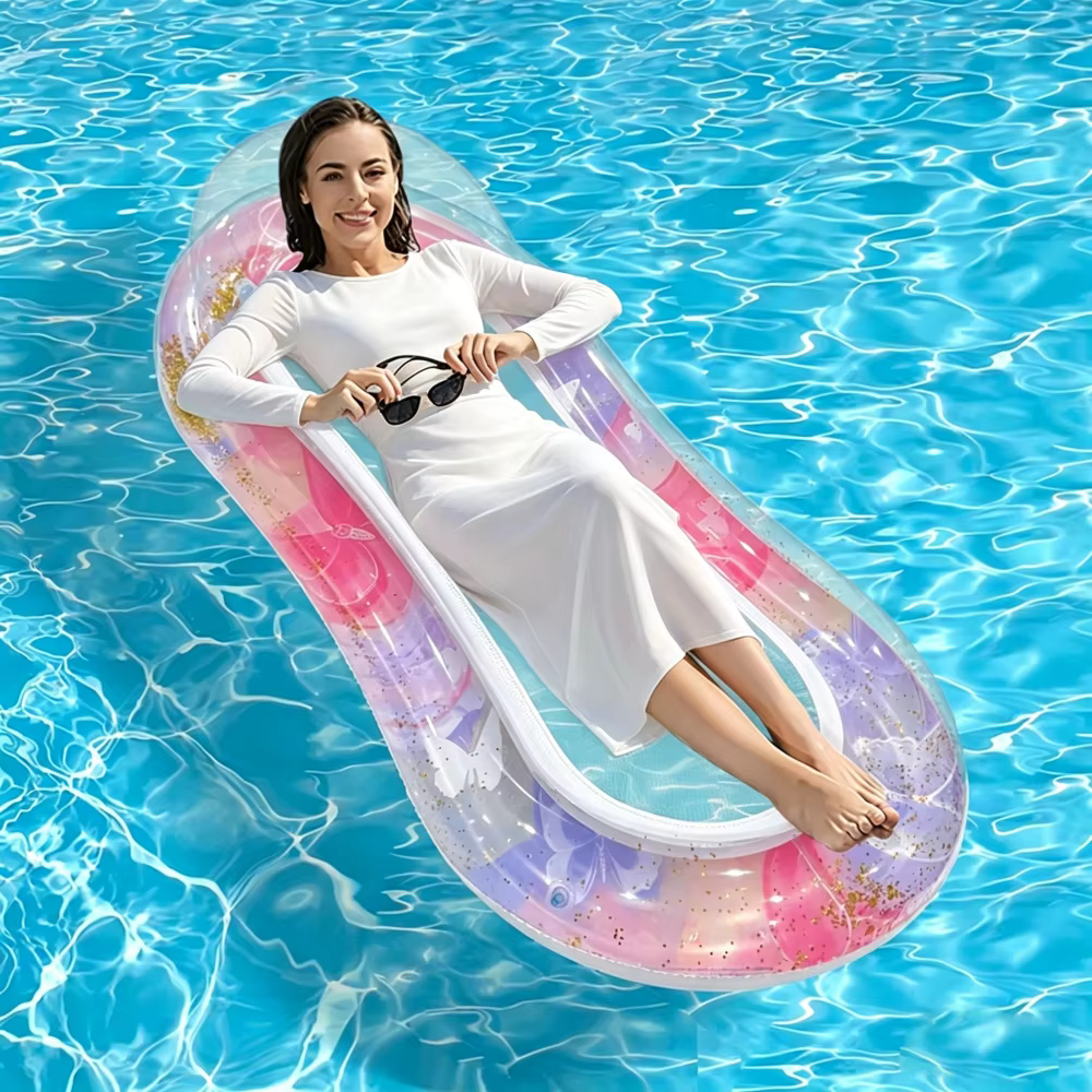 1 pièce Flotteur de piscine gonflable en PVC avec filet
