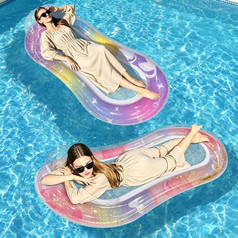 1 pièce Flotteur de piscine gonflable en PVC avec filet