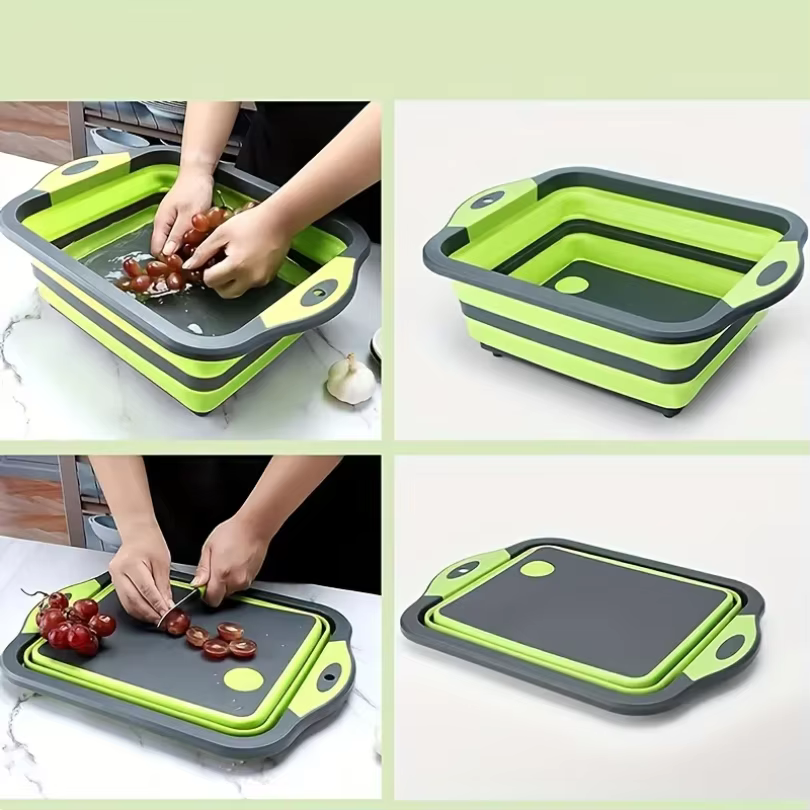 Bassin pliable portable et peu encombrant avec évier intégré et fonction de rangement - Idéal pour le camping en plein