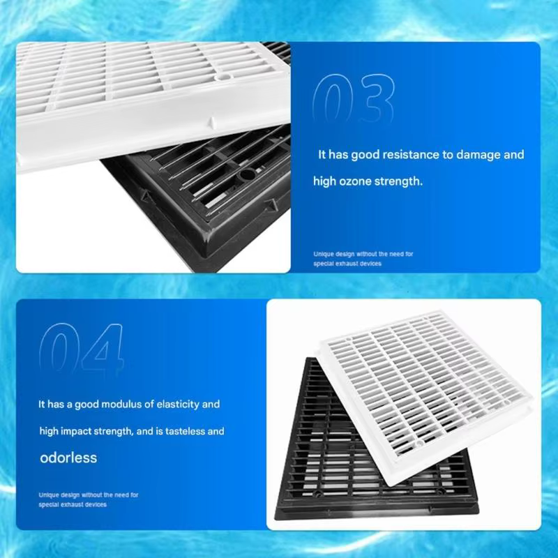 Couvercle vidange principal piscine carré en plastique ABS