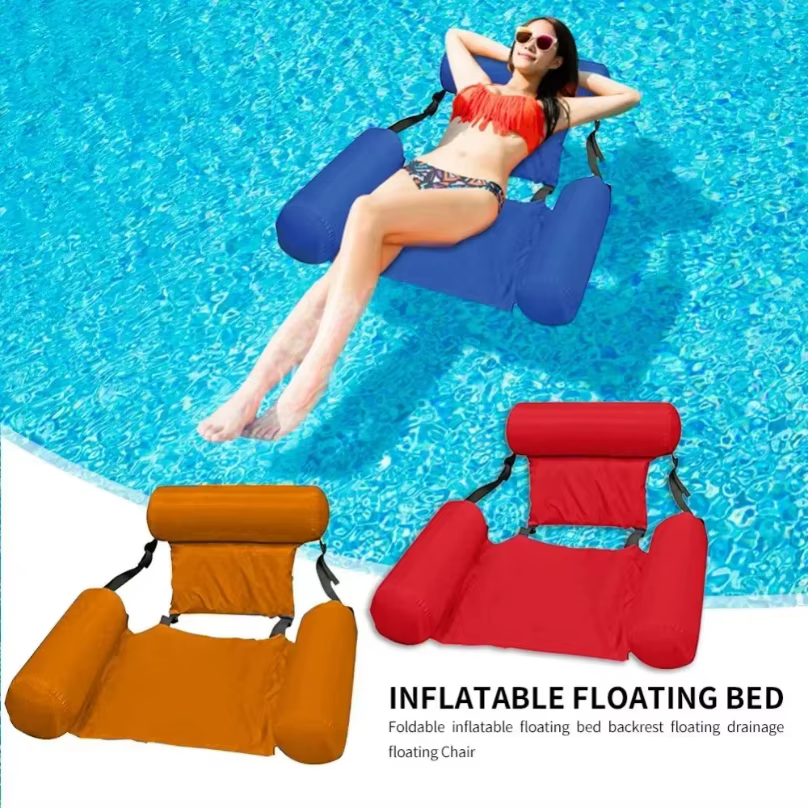 Nouveaux matelas gonflables accessoires de piscine d'eau hamac chaises longues flotteur