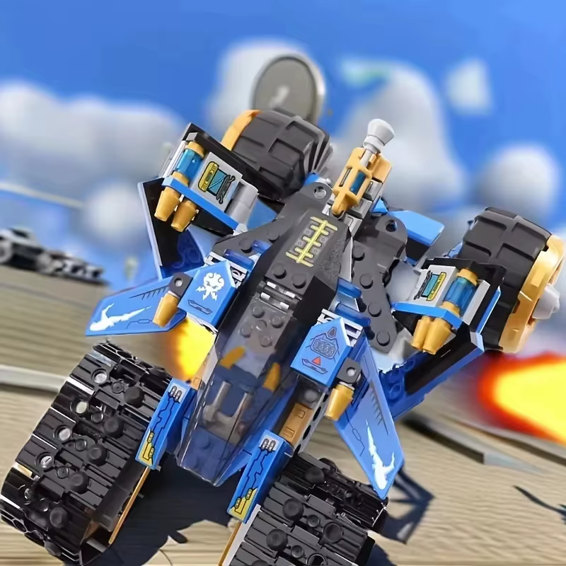 Bloc de construction Mecha technologie Ninja Thunder Raiders guerrier mécanique Robot bloc de construction arme de guerre modèle jouet enfant