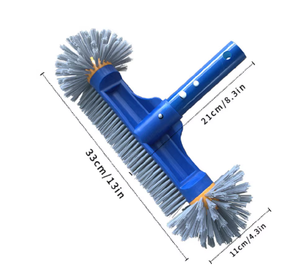 Tête de brosse pour piscine avec extrémités rondes