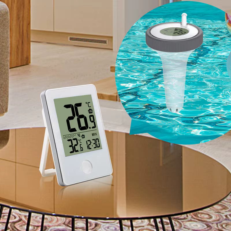 Thermomètre de piscine flottant numérique sans fil LCD