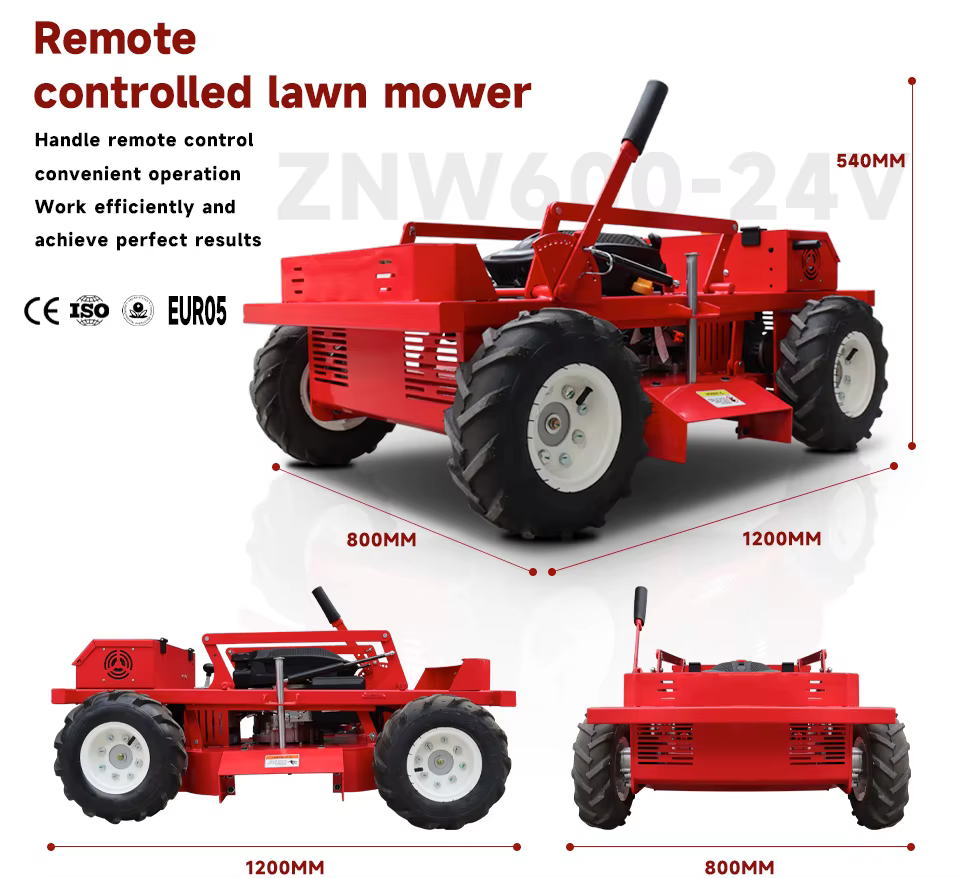 Robot tondeuse à gazon efficace sans fil, anti-accroc, CE/EU5/EPA 1500 ㎡ /h 600MM 5KM/H 45 °   Personnalisation possible, réglage de la hauteur