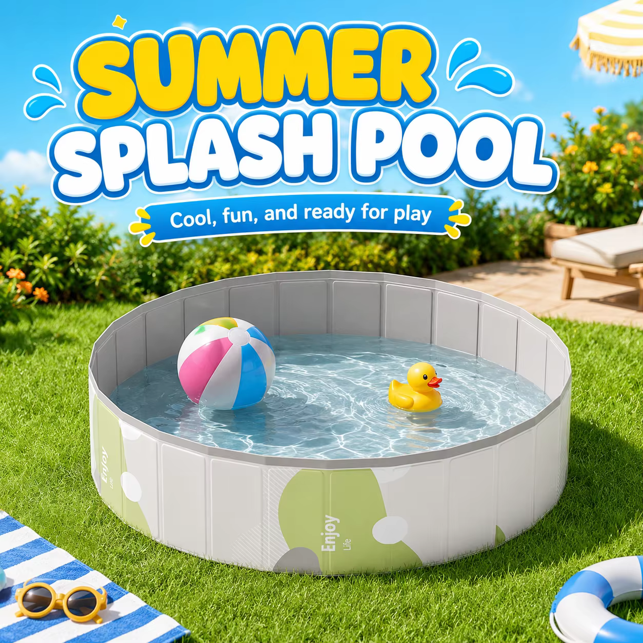 1PC Baignoire pliable, Piscine portable