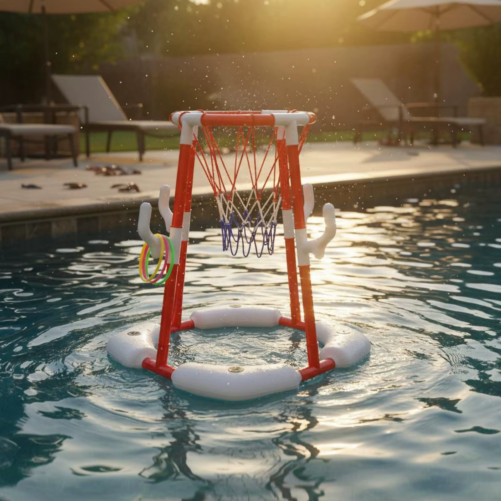 Panier de basket flottant pour piscine