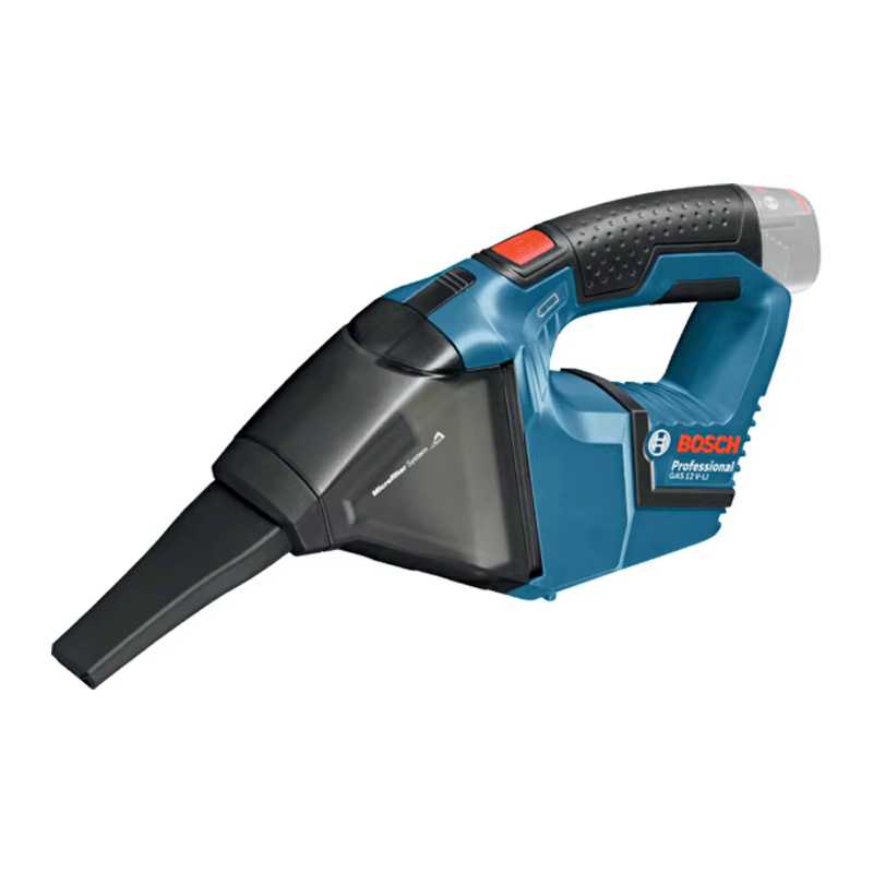 Bosch GAS 12V-LI Aspirateur à main sans fil 12V professionnel avec batterie lithium-ion rechargeable, outil léger pour éliminer la poussière