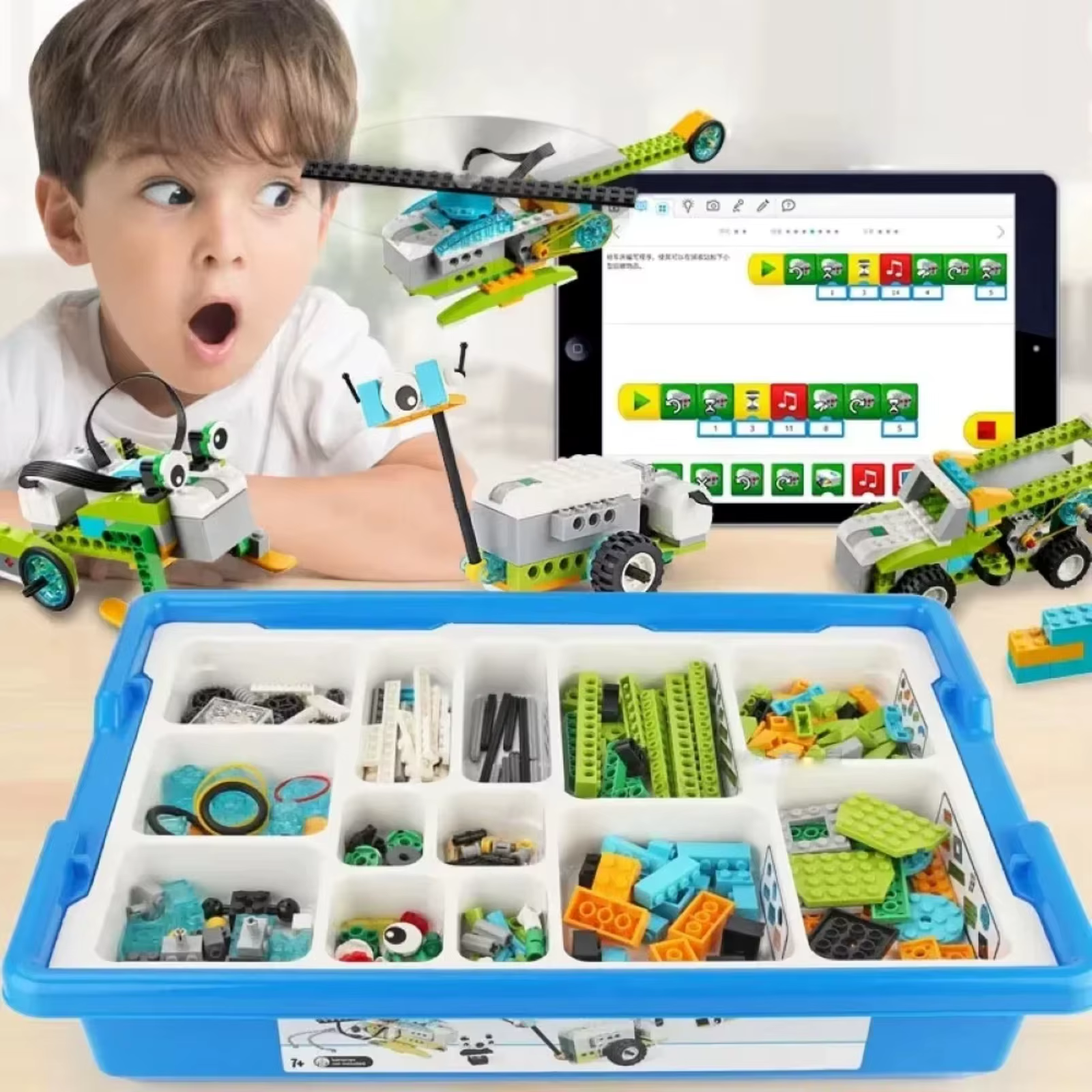 We.Do 2.0 Core Set Robot de programmation 45300 blocs de construction électroniques bricolage jouets éducatifs de haute technologie cadeau pour enfants