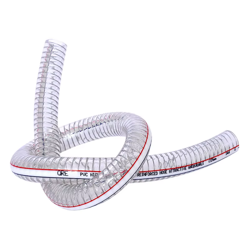 Tuyau en fil d'acier Transparent PVC ID 10mm 13mm 16mm 19mm22mm 25mm pompe à eau Tube Flexible
