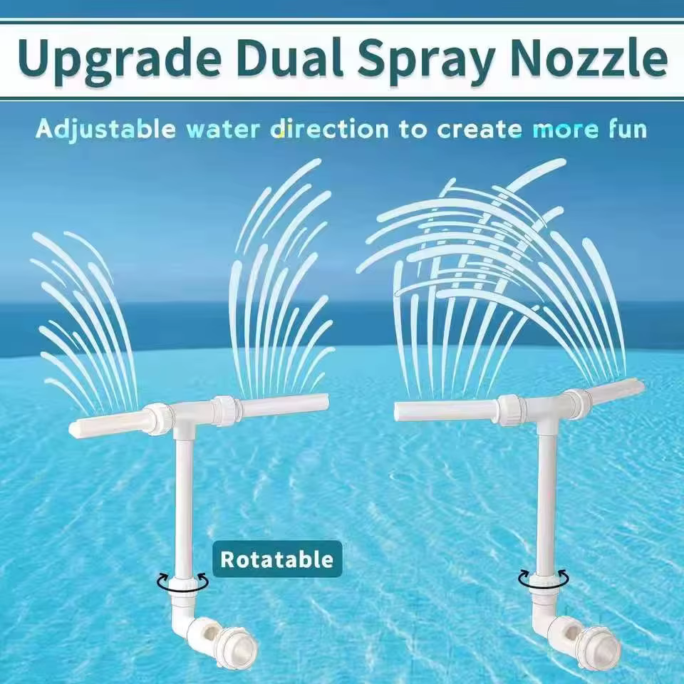 Fontaine à eau double jet pour piscine