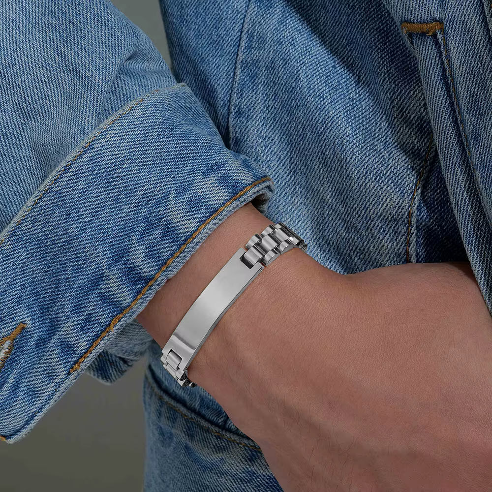 Bracelet de montre en acier titane lisse pour hommes, 10mm, nouveaux accessoires de mode pour hommes, cadeaux d'affaires personnalisés