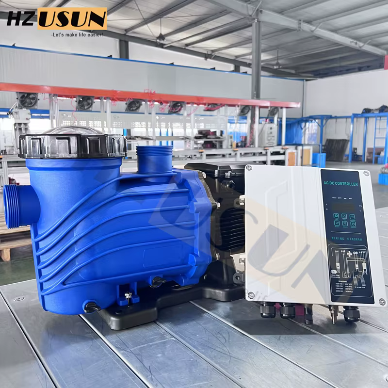 HZUSUN 3HP AC DC pompe de surpression de piscine à énergie solaire haute efficacité auto-amorçante hors sol pompes à