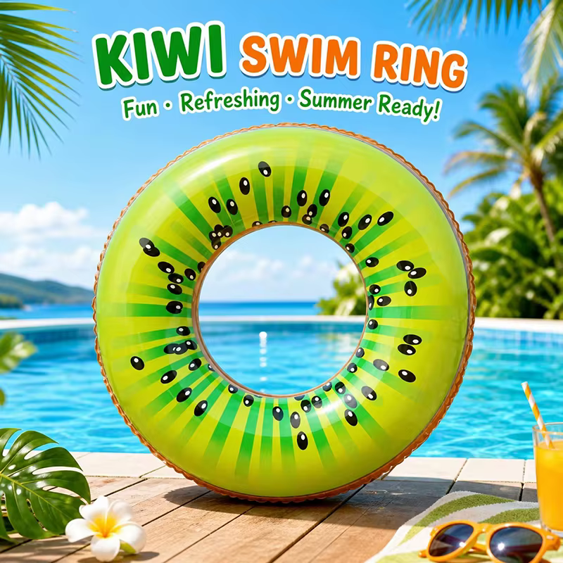 1PC Bouée gonflable pour piscine en forme de fruits (Pastèque