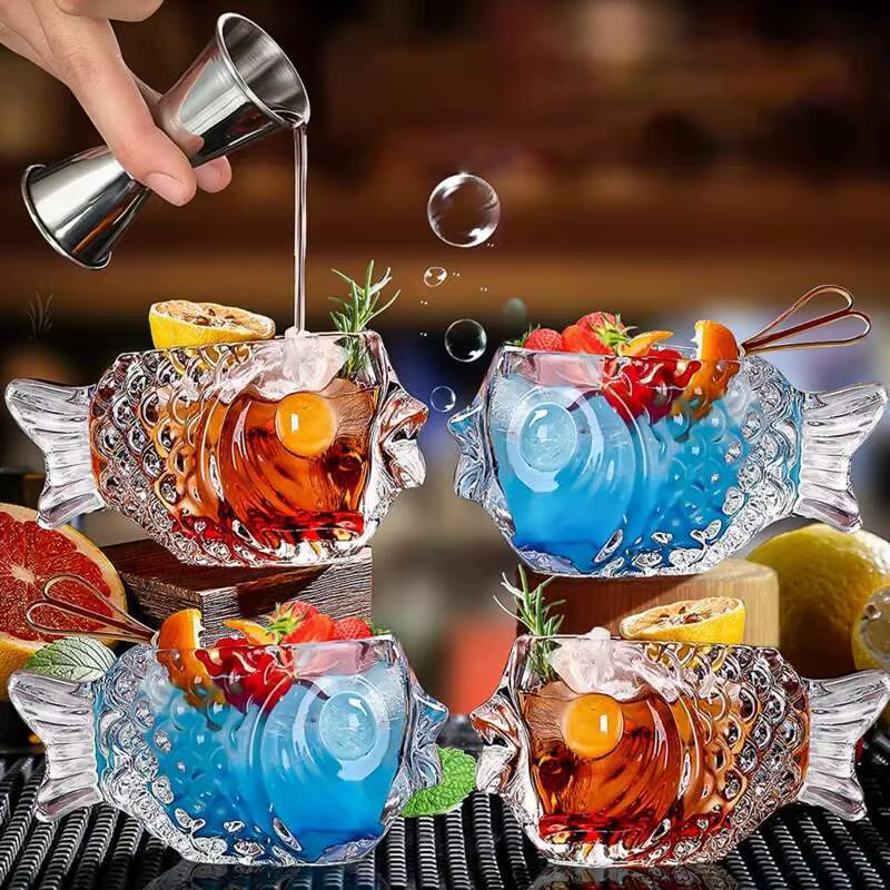 Verre à Cocktail en forme de poisson mignon