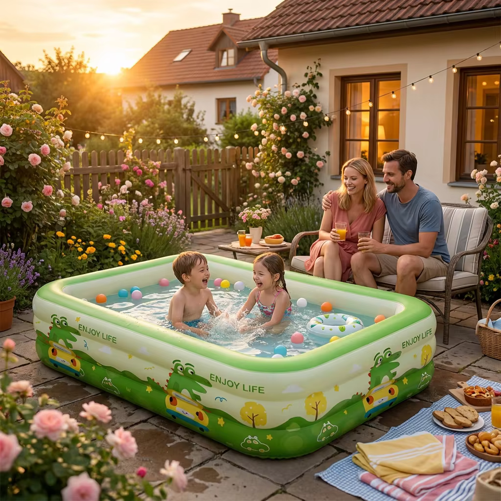 Piscine gonflable familiale pour 1 à 8 personnes, grande taille, pour adultes, enfants, bébés, été, extérieur, intérieur, bain, jeux aquatiques, portable