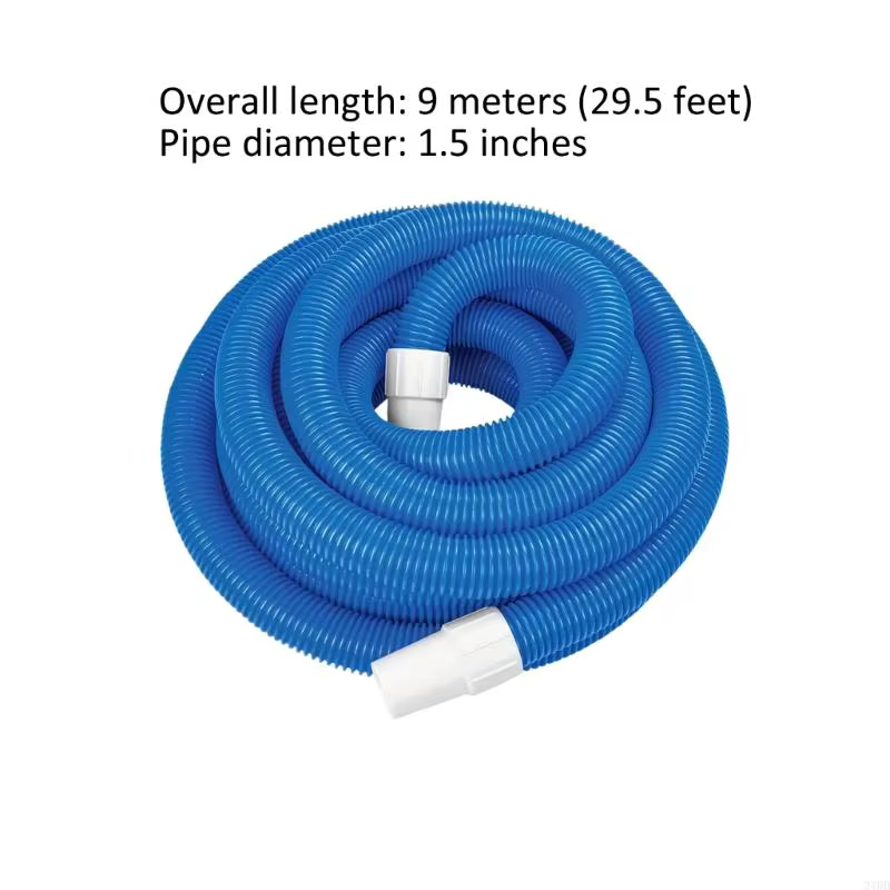 Tuyau piscine 29.5 pieds avec accessoires rotatifs pour nettoyage complet
