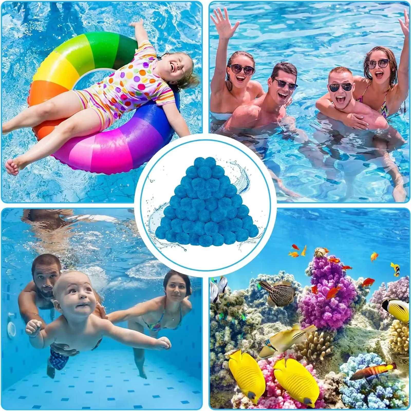 Boule filtrante pour bain à remous