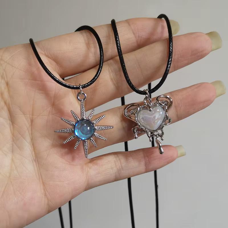 Collier soleil en acier inoxydable, bijoux, breloque soleil, mode hommes, cadeau pour petite amie, beau nouveau pendentif
