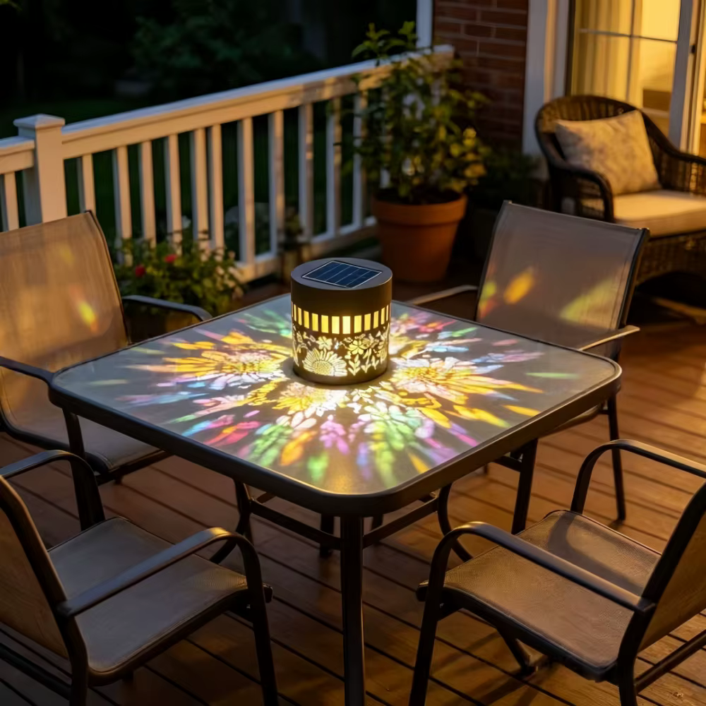 Lampe murale solaire LED colorée en forme de tournesol, étanche, pour clôture extérieure, jardin, table, pelouse, couloir, cour, décoration