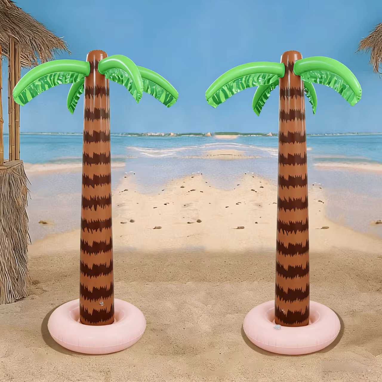 1 pièce Palmier gonflable de grande taille, décoration de fête pour plage et piscine, accessoire de palmier en ballon