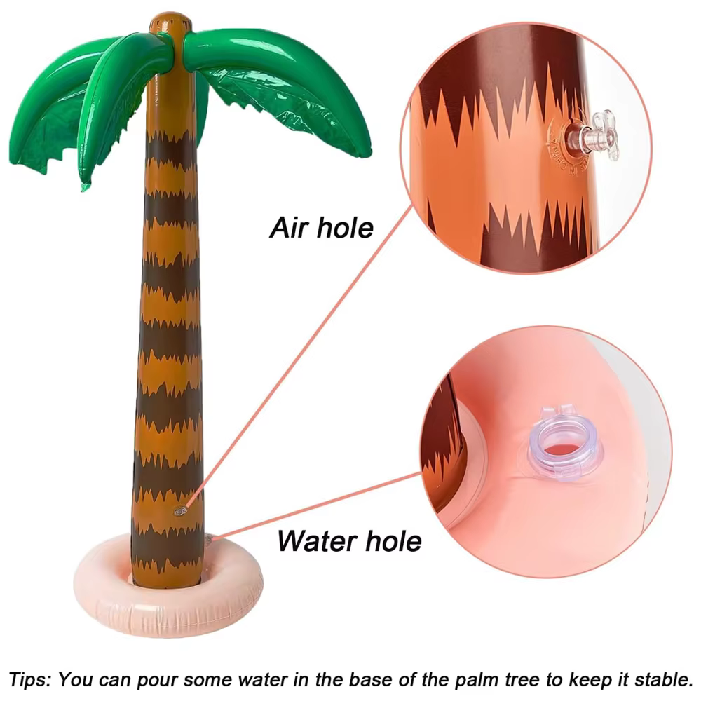 Cocotier gonflable 90cm/35.43 pouces, 1 pièce, palmier, piscine, plage, décoration de fête, accessoire