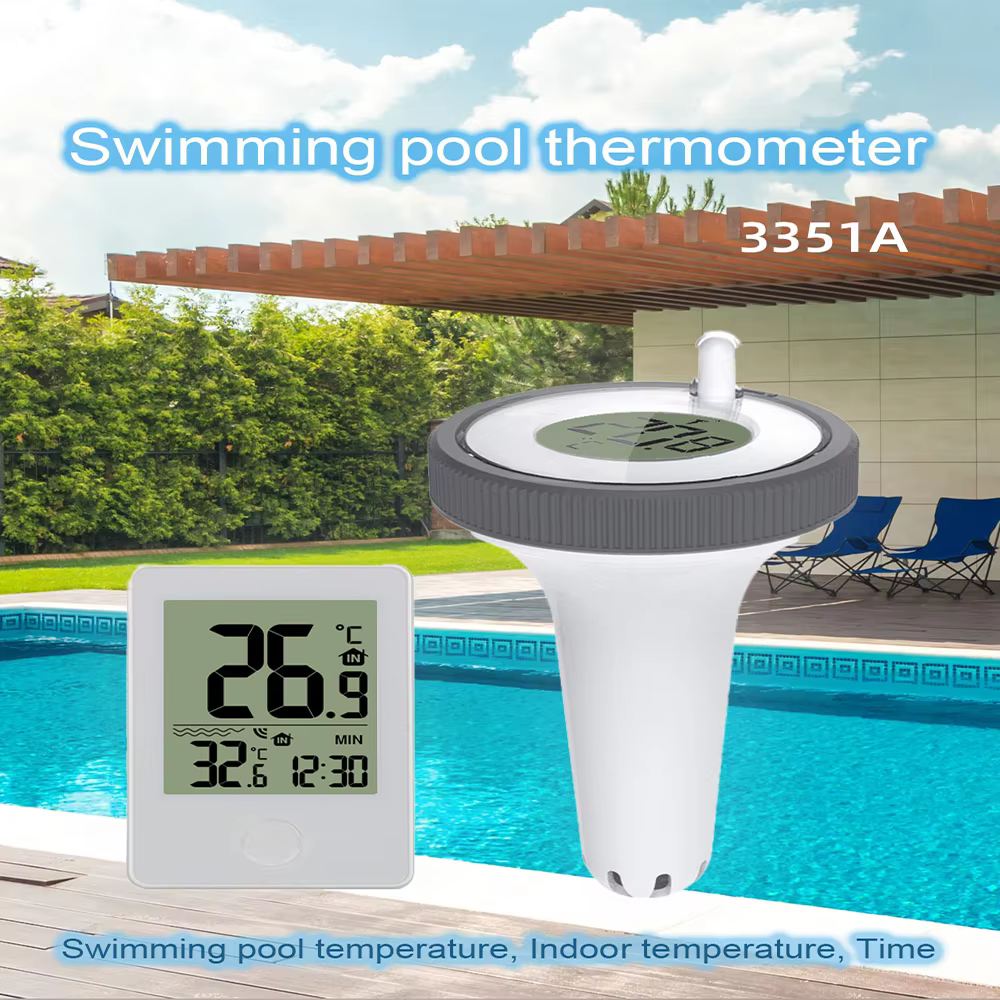 Thermomètre numérique de piscine flottant