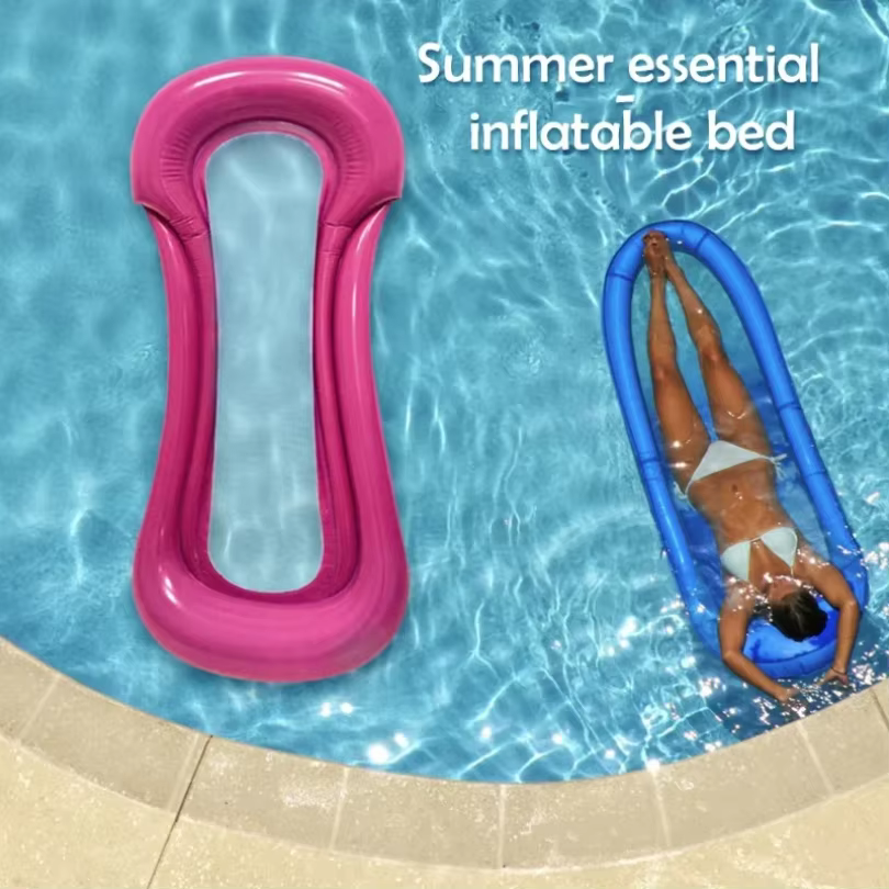 1 pièce Matelas gonflable flottant pliable et enroulable pour piscine