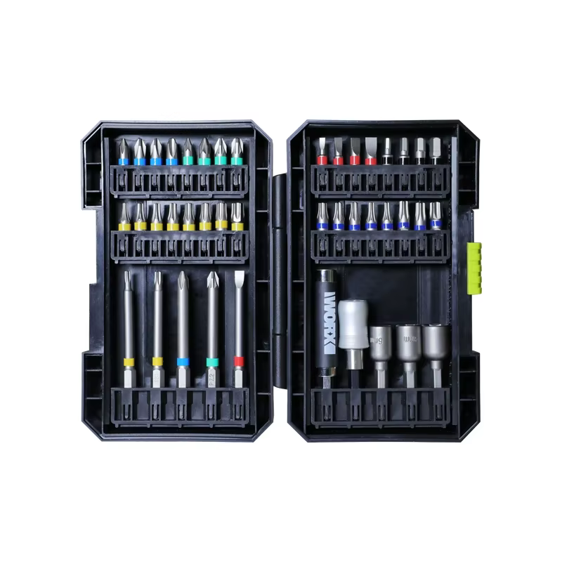 Worx – jeu de forets WA1149 originaux, avec tige d'extension hexagonale Phillips Torx, manchon torsadé, foret à trou